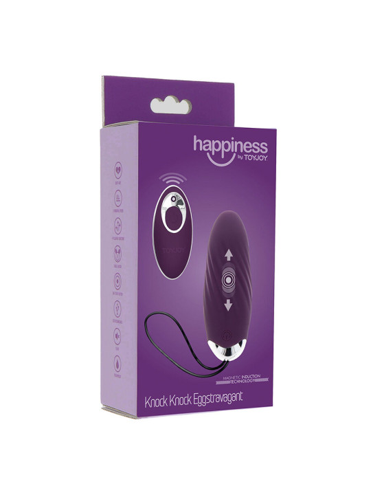 VIBRADOR HUEVO REMOTO 8 MODOS SILICONA SUAVE MORADO DE LA MARCA TOYJOY