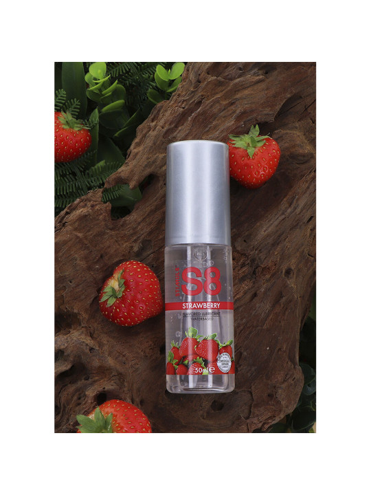 LUBRICANTE SABOR FRESA STIMUL8 S8 50ML BASE AGUA DE LA MARCA STIMUL8