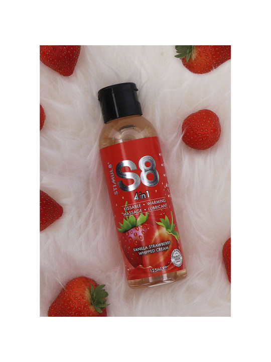 LUBRICANTE 4 EN 1 SABOR FRESA CALENTAMIENTO 125ML DE LA MARCA STIMUL8