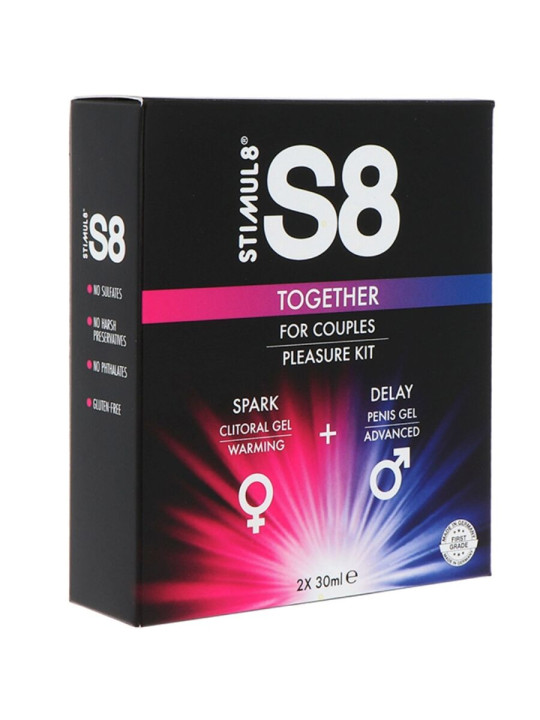 KIT PAREJAS GEL ESTIMULANTE Y RETARDANTE S8 TOGETHER DE LA MARCA STIMUL8