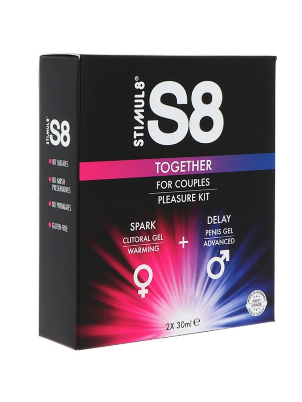 KIT PAREJAS GEL ESTIMULANTE Y RETARDANTE S8 TOGETHER DE LA MARCA STIMUL8