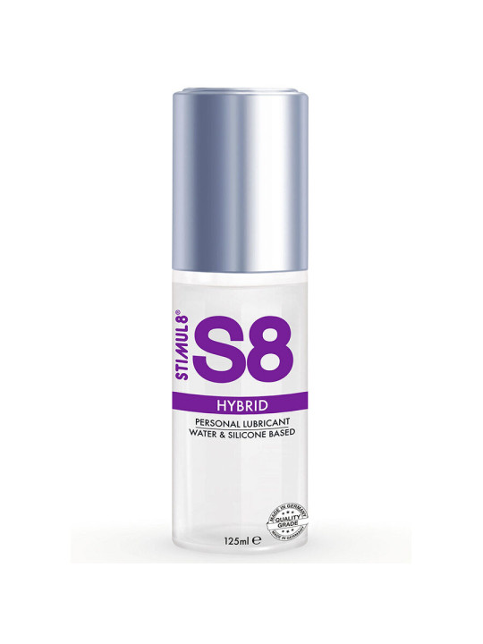 LUBRICANTE HÍBRIDO STIMUL8 S8 125ML SENSACIÓN SEDA AGUA DE LA MARCA STIMUL8