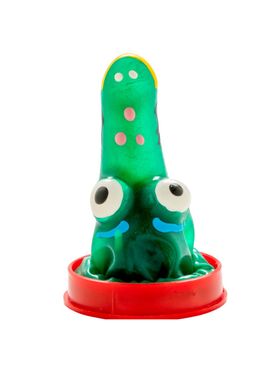 PRESERVATIVO DECORATIVO COCODRILO PINTADO A MANO DE LA MARCA CONDOMERIE