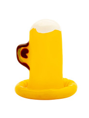 PRESERVATIVO DECORADO CERVEZA PINTADO A MANO ÚNICO DE LA MARCA CONDOMERIE