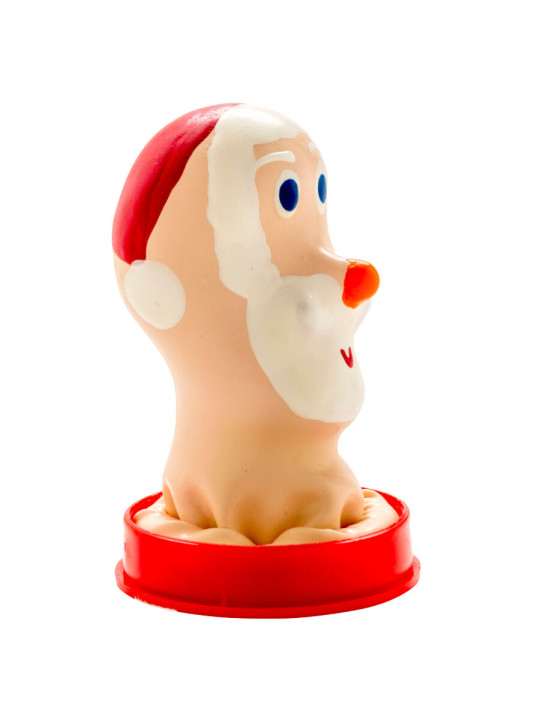 PRESERVATIVO SANTA NAVIDAD DISEÑO PINTADO A MANO DECORATIVO DE LA MARCA CONDOMERIE