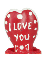 PRESERVATIVO DECORADO A MANO CORAZÓN TE AMO - EROTISMO DE LA MARCA CONDOMERIE