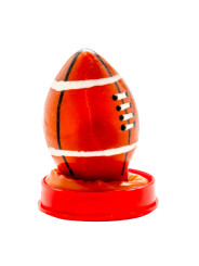 PRESERVATIVO RUGBY DISEÑO PELOTA PINTADO A MANO DE LA MARCA CONDOMERIE