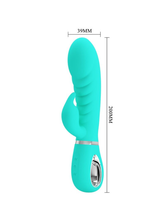VIBRADOR PUNTO G Y CLÍTORIS PRETTY LOVE VERDE AGUA DE LA MARCA PRETTY LOVE FLIRTATION