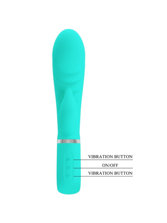 VIBRADOR PUNTO G Y CLÍTORIS PRETTY LOVE VERDE AGUA DE LA MARCA PRETTY LOVE FLIRTATION