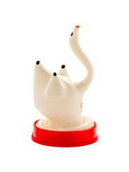 PRESERVATIVO CISNE PINTADO A MANO DECORATIVO ARTESANAL DE LA MARCA CONDOMERIE