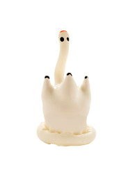 PRESERVATIVO CISNE PINTADO A MANO DECORATIVO ARTESANAL DE LA MARCA CONDOMERIE
