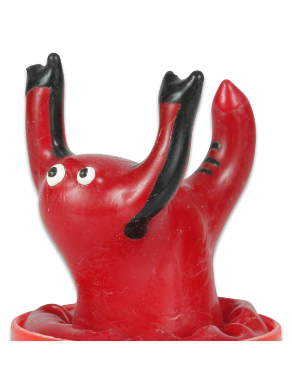 PRESERVATIVO ESCORPIO ROJO PINTADO A MANO DECORATIVO DE LA MARCA CONDOMERIE