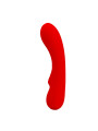 VIBRADOR RECARGABLE 12 MODOS SILICONA SUAVE ROJO DE LA MARCA PRETTY LOVE SMART