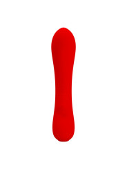 VIBRADOR RECARGABLE 12 MODOS SILICONA SUAVE ROJO DE LA MARCA PRETTY LOVE SMART