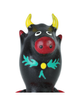PRESERVATIVO DECORADO TORO NEGRO PINTADO A MANO DE LA MARCA CONDOMERIE