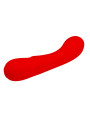 VIBRADOR RECARGABLE 12 MODOS SILICONA SUAVE ROJO DE LA MARCA PRETTY LOVE SMART