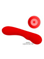 VIBRADOR RECARGABLE 12 MODOS SILICONA SUAVE ROJO DE LA MARCA PRETTY LOVE SMART