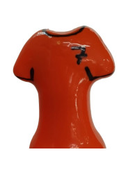 PRESERVATIVO DECORADO A MANO CAMISA NARANJA ARTESANAL DE LA MARCA CONDOMERIE