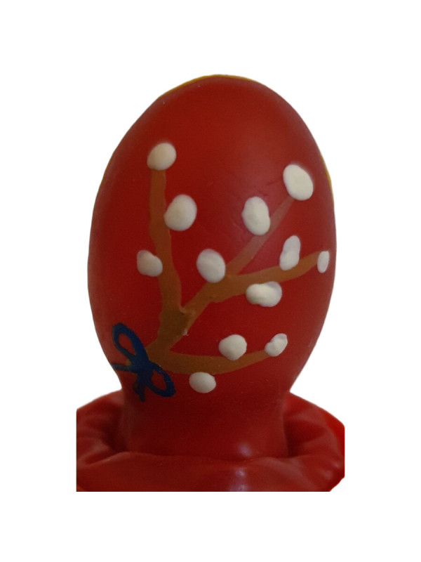 PRESERVATIVO DECORADO ROJO PINTADO A MANO PASCUA DE LA MARCA CONDOMERIE