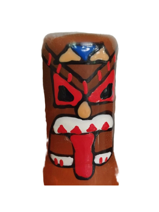 PRESERVATIVO DECORADO TIKI ARTE TRIBAL PINTADO A MANO DE LA MARCA CONDOMERIE