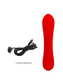 VIBRADOR RECARGABLE 12 MODOS SILICONA SUAVE ROJO DE LA MARCA PRETTY LOVE SMART