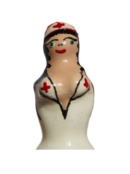 PRESERVATIVO ENFERMERA RUBIA PINTADO A MANO DECORATIVO DE LA MARCA CONDOMERIE