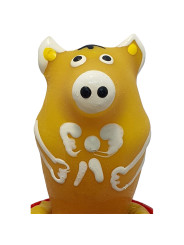 PRESERVATIVO DECORATIVO CERDO AMARILLO PINTADO A MANO DE LA MARCA CONDOMERIE