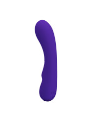 VIBRADOR RECARGABLE PRESCOTT 12 MODOS SILICONA SUAVE LILA DE LA MARCA PRETTY LOVE SMART