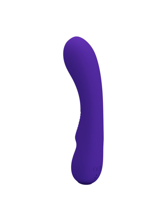 VIBRADOR RECARGABLE PRESCOTT 12 MODOS SILICONA SUAVE LILA DE LA MARCA PRETTY LOVE SMART