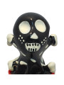 PRESERVATIVO DECORADO CALAVERA NEGRA PINTADO A MANO DE LA MARCA CONDOMERIE