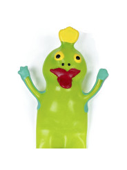 PRESERVATIVO XL PINTADO A MANO DISEÑO REY RANA DECORATIVO DE LA MARCA CONDOMERIE