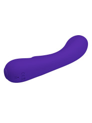 VIBRADOR RECARGABLE PRESCOTT 12 MODOS SILICONA SUAVE LILA DE LA MARCA PRETTY LOVE SMART