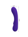 VIBRADOR RECARGABLE PRESCOTT 12 MODOS SILICONA SUAVE LILA DE LA MARCA PRETTY LOVE SMART