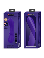 VIBRADOR RECARGABLE PRESCOTT 12 MODOS SILICONA SUAVE LILA DE LA MARCA PRETTY LOVE SMART