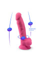 DILDO REALISTICO ROSA 7" BRILLO OSCURIDAD SILICONA PREMIUM DE LA MARCA SILEXD