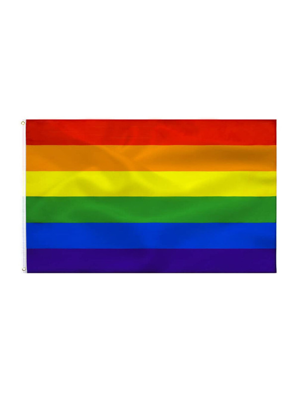 BANDERA ARCOÍRIS ORGULLO LGBTQ 90X150 CM DECORACIÓN DE LA MARCA PRIDE