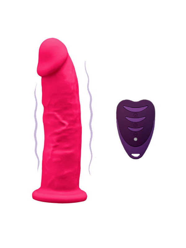CONSOLADOR REALISTICO ROSA 17CM CON CONTROL REMOTO DE LA MARCA SILEXD