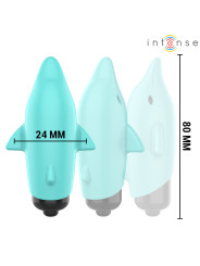 VIBRADOR DELFÍN AZUL INTENSO 8CM ESTIMULACIÓN PRECISA DE LA MARCA INTENSE FUN