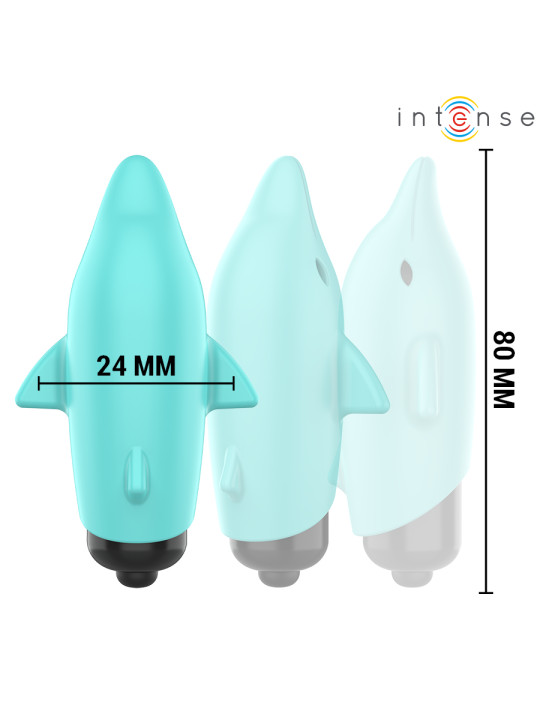 VIBRADOR DELFÍN AZUL INTENSO 8CM ESTIMULACIÓN PRECISA DE LA MARCA INTENSE FUN