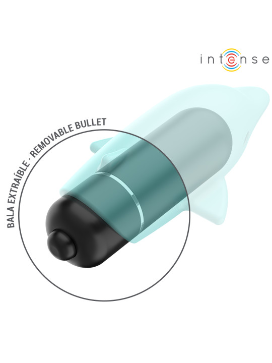 VIBRADOR DELFÍN AZUL INTENSO 8CM ESTIMULACIÓN PRECISA DE LA MARCA INTENSE FUN