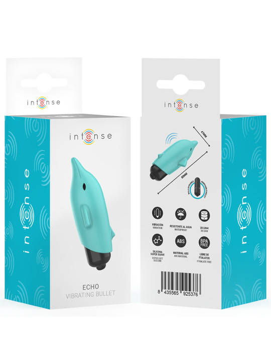 VIBRADOR DELFÍN AZUL INTENSO 8CM ESTIMULACIÓN PRECISA DE LA MARCA INTENSE FUN