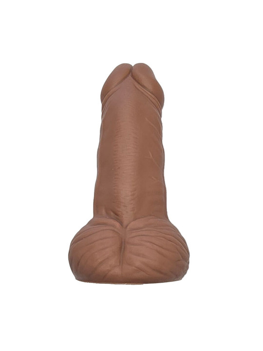 JUGUETE ANTIESTRÉS PENE SILICONA 16CM COLOR MULATO DE LA MARCA DIABLO PICANTE