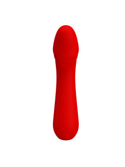 VIBRADOR CETUS PUNTO G SILICONA SUAVE RECARGABLE ROJO DE LA MARCA PRETTY LOVE SMART