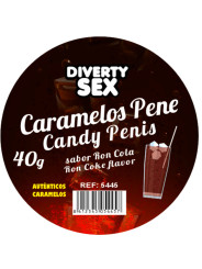 CARAMELOS FORMA PENE SABOR RON COLA - PACK 20 UNIDADES DE LA MARCA DIABLO PICANTE