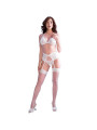 SET LENCERÍA ENCAJE BLANCO SUJETADOR LIGUERO TANGA MEDIAS DE LA MARCA CHILIROSE SETS