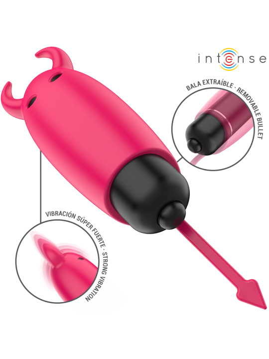 BALA VIBRADORA INTENSA ROJA SCARLET SILICONA SUAVE 9CM DE LA MARCA INTENSE FUN