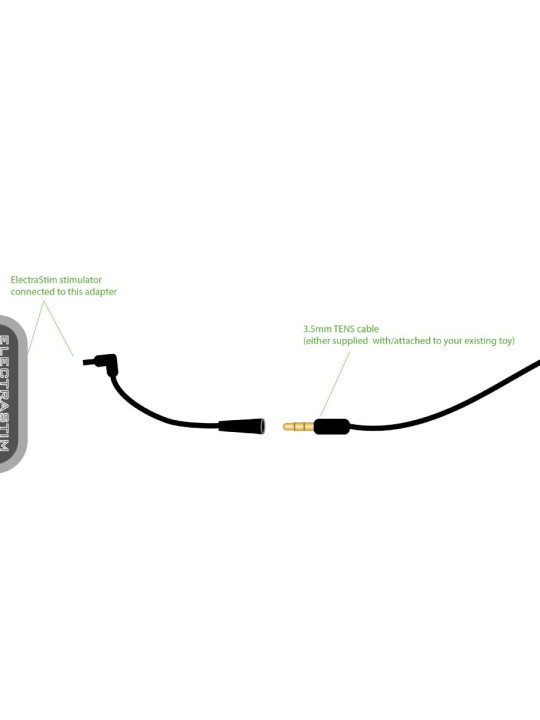 ADAPTADOR ELECTROESTIMULACIÓN CONECTOR 3.5 MM ESTÁNDAR DE LA MARCA ELECTRASTIM