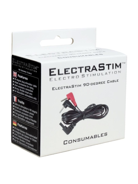 ELECTRASTIM CABLES ESTIMULACIÓN 90 GRADOS CONECTORES DE LA MARCA ELECTRASTIM