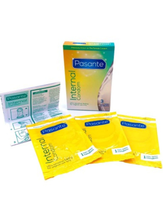 PRESERVATIVO INTERNO FEMENINO SIN LÁTEX 3 UNIDADES DE LA MARCA PASANTE