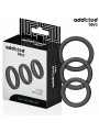 SET 3 ANILLOS SILICONA ERECCIÓN INTENSA PLACER PROLONGADO DE LA MARCA ADDICTED TOYS
